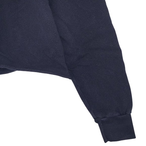 Brandy Melville Navy Blue crop Collared Crop Top - Picture 3 of 4